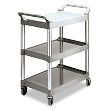 RCP Economy Plastic Cart 3-Shelf 18-5/8W X 33-5/8D X 37-3/4H Platinum 342488PM